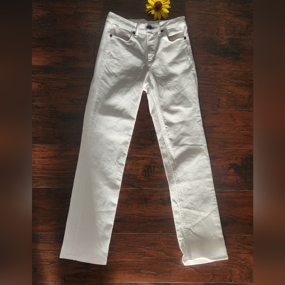 Rag & Bone Women'S White Stretch Mid-Rise Skinny-Leg Casual Jeans Size 24 - Picture 4 of 11